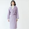 Jielan 2024 Autumn/Winter Women's Double-Sided 100% Wool Mid-Length Loose Coat