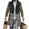 Men's Woolen Mid-Length Digital Print Coat - Autumn/Winter Collection
