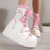 New Japanese Style Women's Ankle Boots Autumn Winter Round Toe Heightening Thick Platform Cosplay Boots