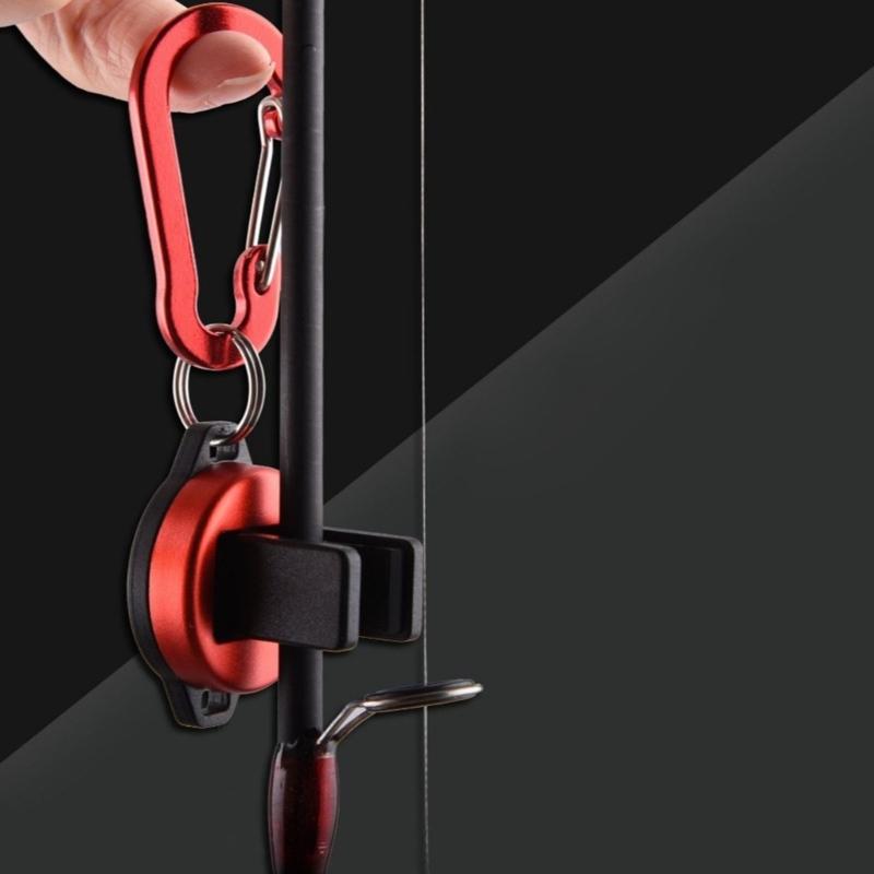 Portables Fishing Rod Clip with Fly Fishing Tackle Accessories Rod Assistant Tool Rod Accessories