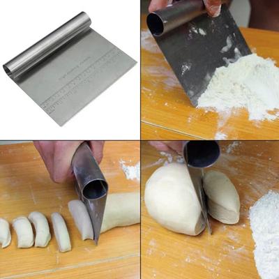 Leeseph Raschietto Tritatutto Multifunzione in Acciaio Inossidabile, Raschietto per Pasta, Tagliapasta per Pizza, utensili da cucina