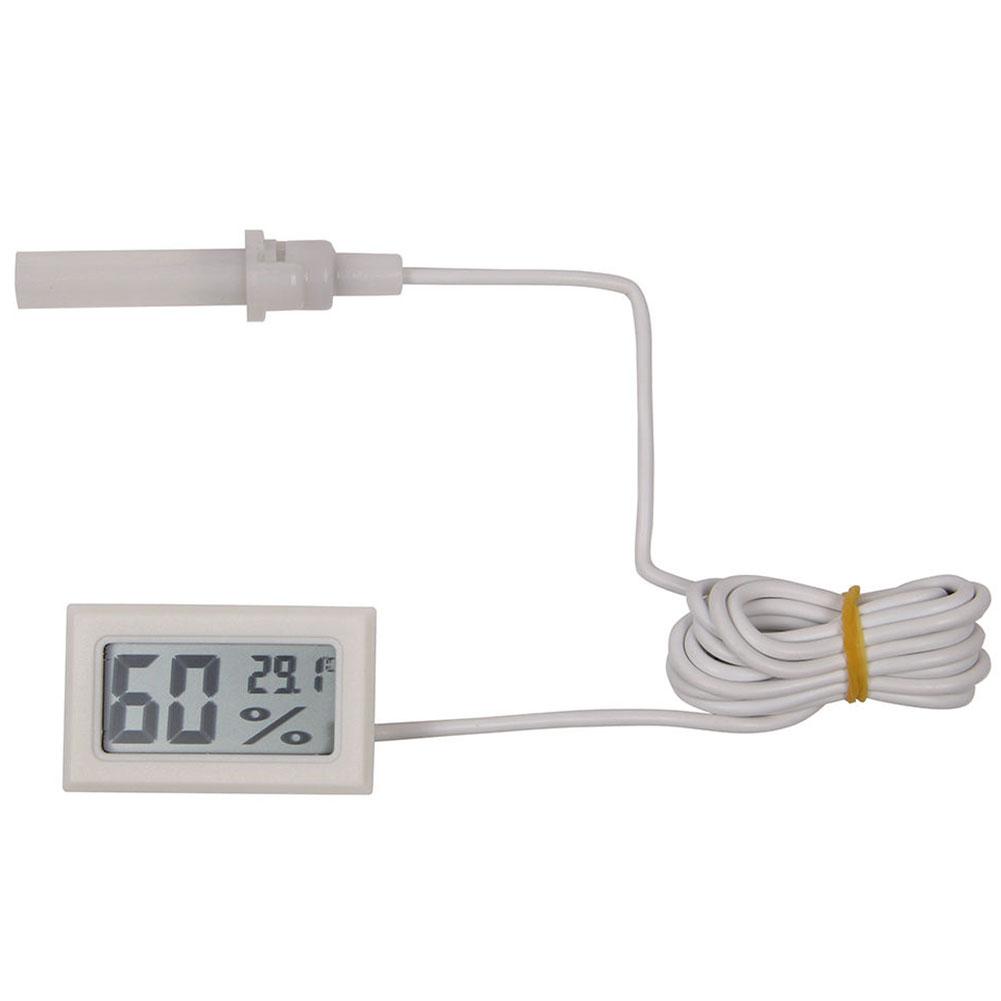 Mini Prob Termometreler LCD Ekran Prob Sıcaklık Nem Ölçer Fahrenheit Sürüngen Kuluçka Makinesi Akvaryum Kümes Hayvanları için Çok Yönlü