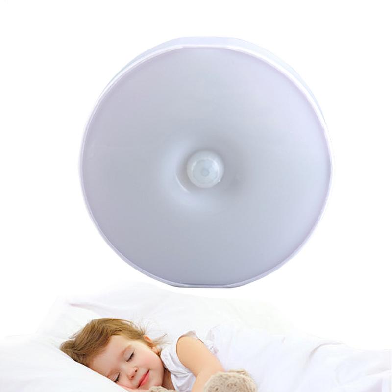 

Motion Sensor Night Light Round LED Motion Detector Night Light Indoor USB Charging Induction Closet Stairway Entrance Lamp france