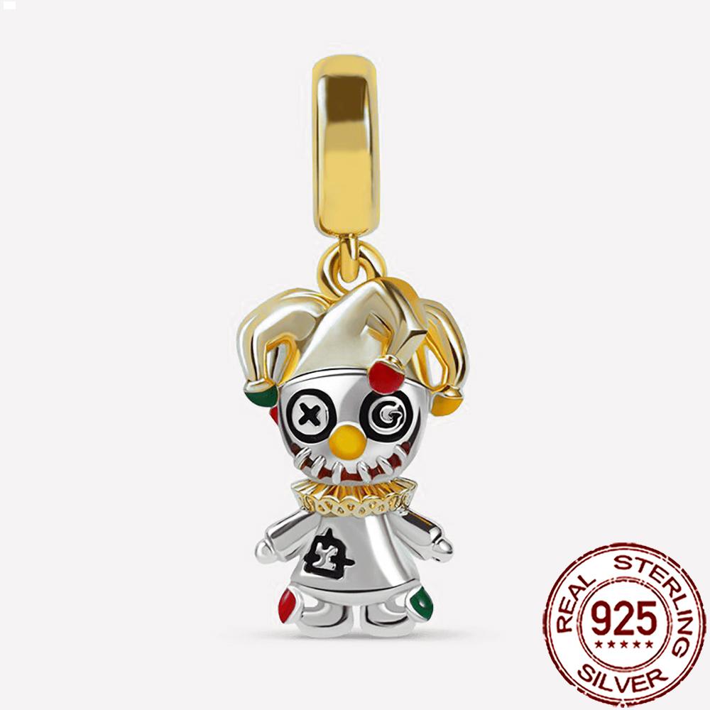 Gothic Charms Copper Halloween Nightmare Skull Skeleton Voodoo Doll Beads Fit Bracelet Necklace Diy Jewelry