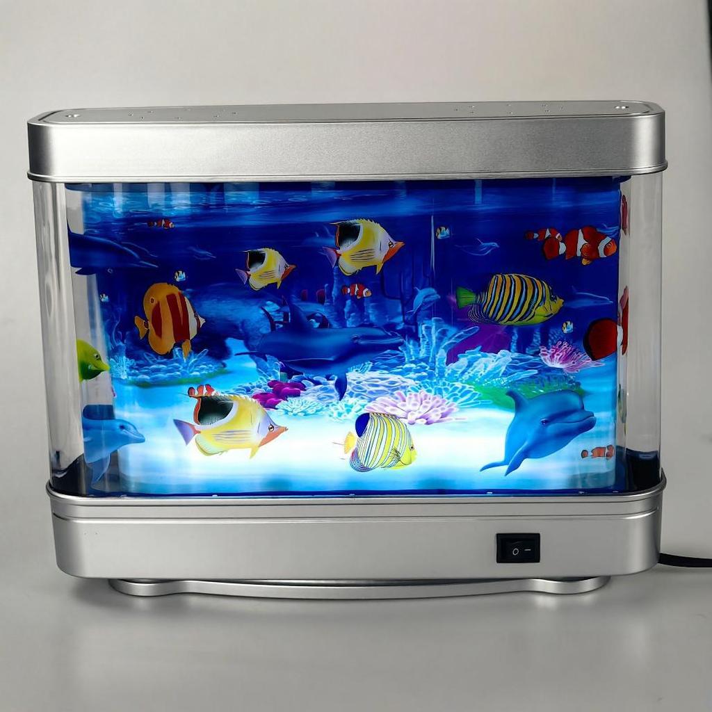 Ornamental LED Aquarium Seascape Fish Light – Desktop Night Decoration Lamp