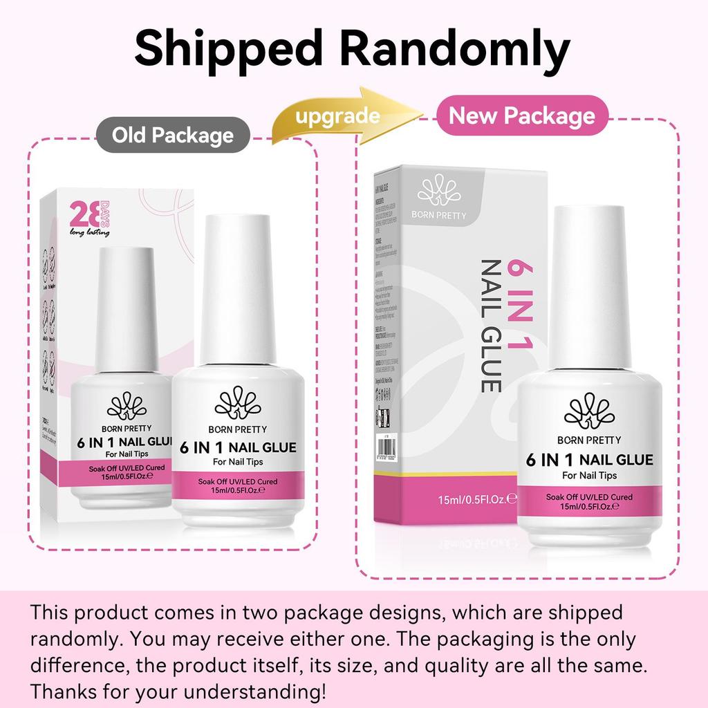 BORN PRETTY 6-in-1 Nail Gel: Base, Top Coat & Adhesive