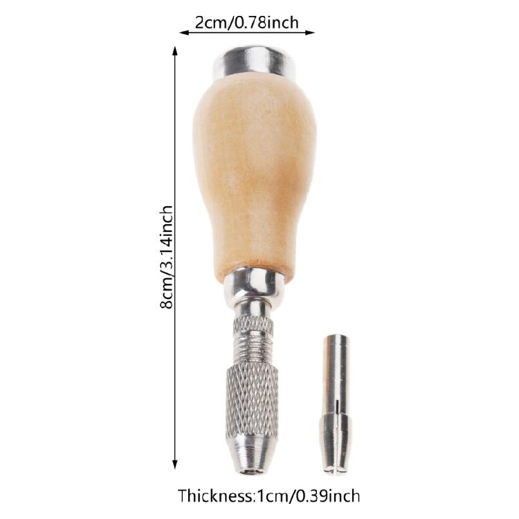 Gourd Mushroom Push Drill Handle Twisting Wire Wrapping Drill Tool for Wood and Soft Drilling Applications