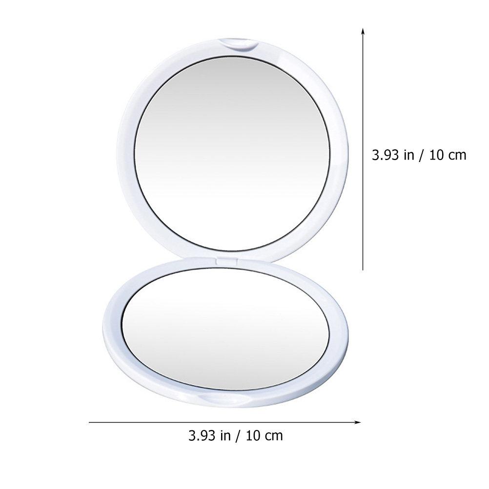 10X Magnification Portable Folding Mirror Smooth Grip Compact Travel Makeup Mirror for Ladies Daily Use