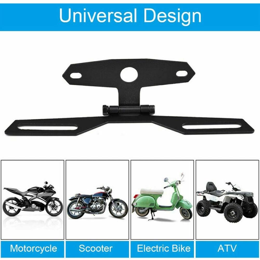 Folding License Plate Holder For ATV Motorbike Aluminum Alloy