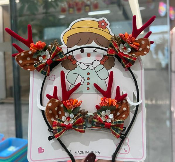 Serre-tête à bois de Noël pour enfants - Accessoire festif pour les fêtes