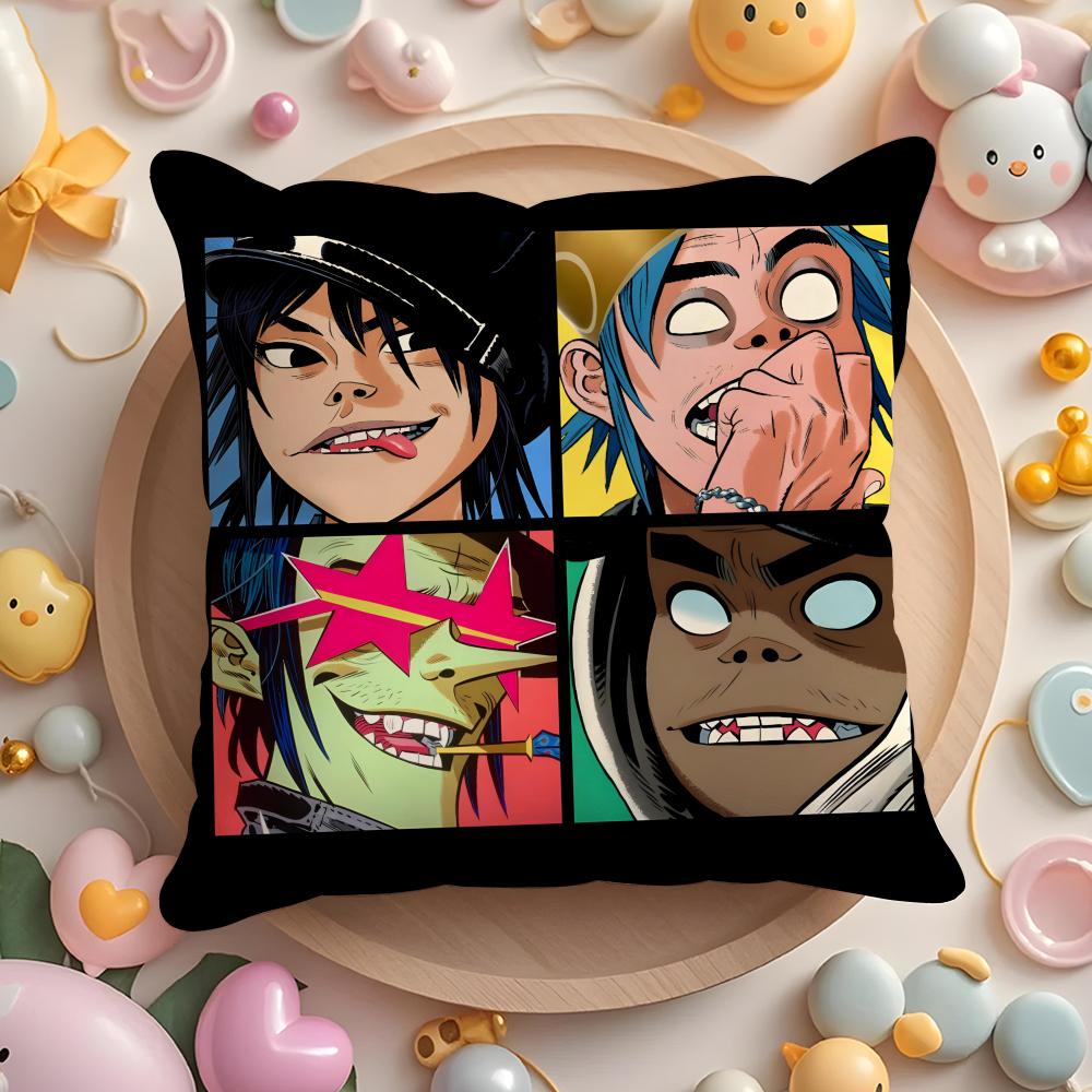G-GorillazS Band Cushion Cover Home & Car Multi-Scene Pillow Cover - Reversible, Soft & Durable for Daily Use