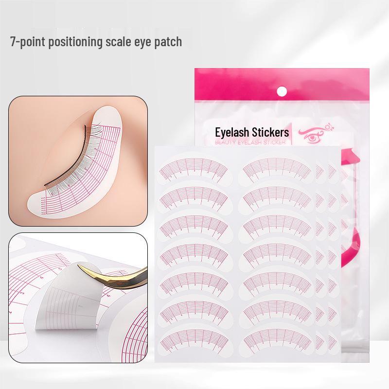 Beginner Eyelash Extension Positioning Stickers – 10 Sheets, 70 Stickers, 7-Point Guide