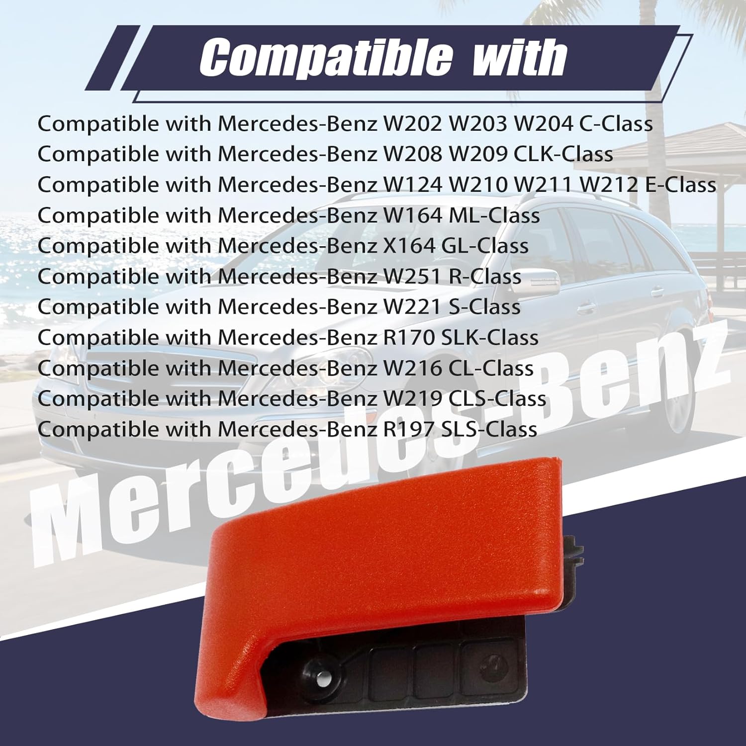 

Front Interior hood Latch Release Pull Handle lever under Dashboard 1248800320 Compatible with BENZ W202 W203 W204 W208 W209 W124 W210 W211 W212 W164