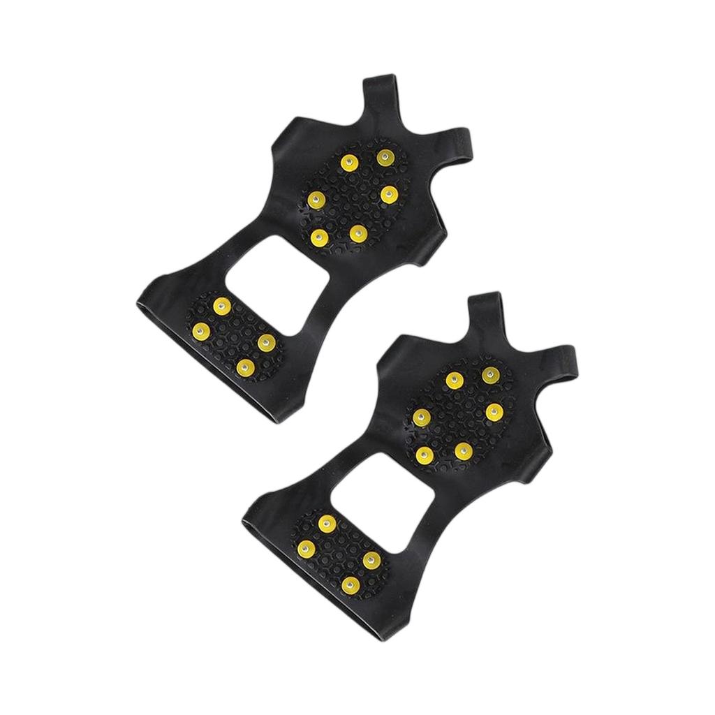 Traction Cleats for Shoes Ice Grips Anti Slip Snow Crampons with 10 Steel Spikes for Winter Hiking Walking Running Size L 39-42