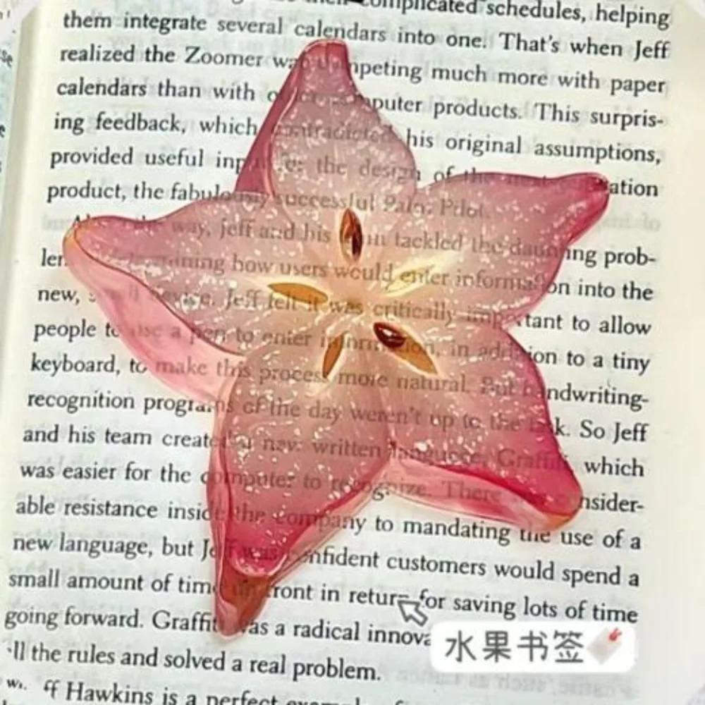 Ins Fruit Slice Bookmark Simulation Apple Lemom Cute Bookmark Reading Book Page Holder Student Gift Book Page Tag School Supplie