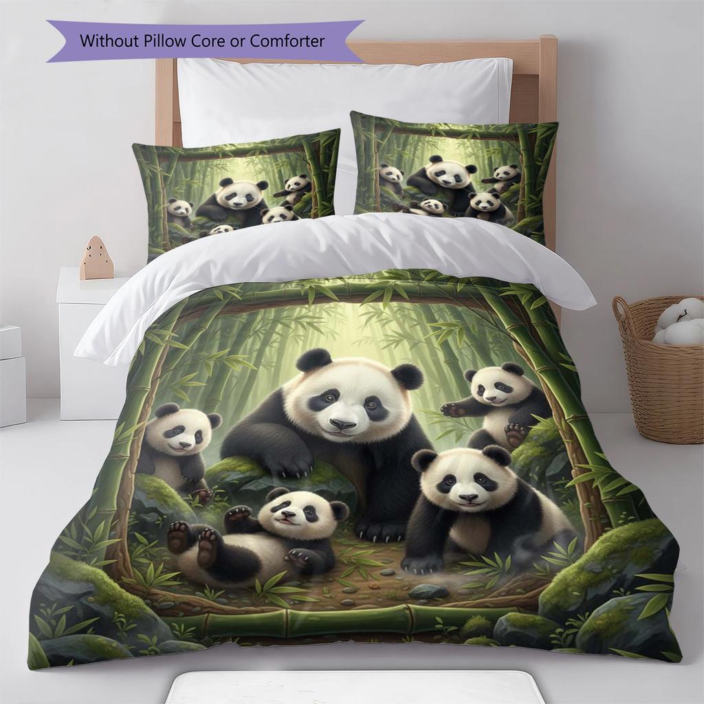 Cartoon Pattern Bedding Quilt Set Quilt Cover Pillowcase Home Decoration Birthday Gift (1 * duvet cover + 2 * pillowcase, without core)