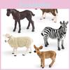 Lifelike Plastic Animal Models Featuring White-tailed Deer Zebra Cow Sheep And Foal