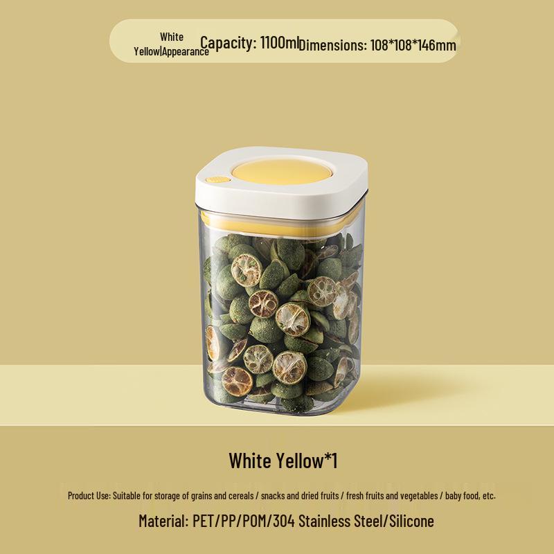 Vacuum-Sealed Food-Grade Kitchen Storage Jar for Coffee Beans & Grains