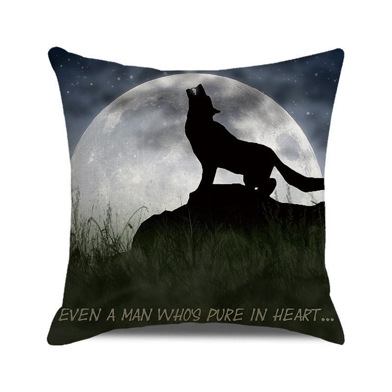 Halloween colorful pumpkin devil Digital printing short plush pillow covers for car sofa office cushion cover home goods