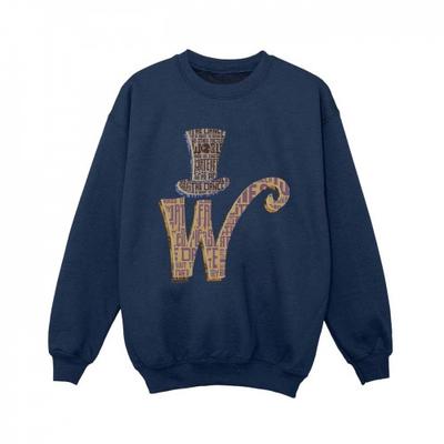 Willy Wonka Boys W Logo Hat Sweatshirt