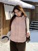 Corduroy down cotton vest women's autumn and winter new stand-up collar sleeveless vest wear warm vest jacket