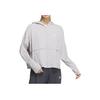 Adidas Sun Protection Sports Casual Loose Hooded Jacket Women Jackets Light-Gray JI7596