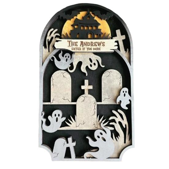 Halloween Graveyard Tombstones Prop Wooden Gravestone Halloween Figurine for Graveyard Scene DIY