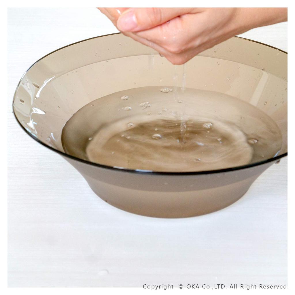 Oka (OKA) D Nature Wash Bowl, Black (Bathtub, Hand Tub, Bathtub), Approx. 28cm W x 27cm D x 9cm H