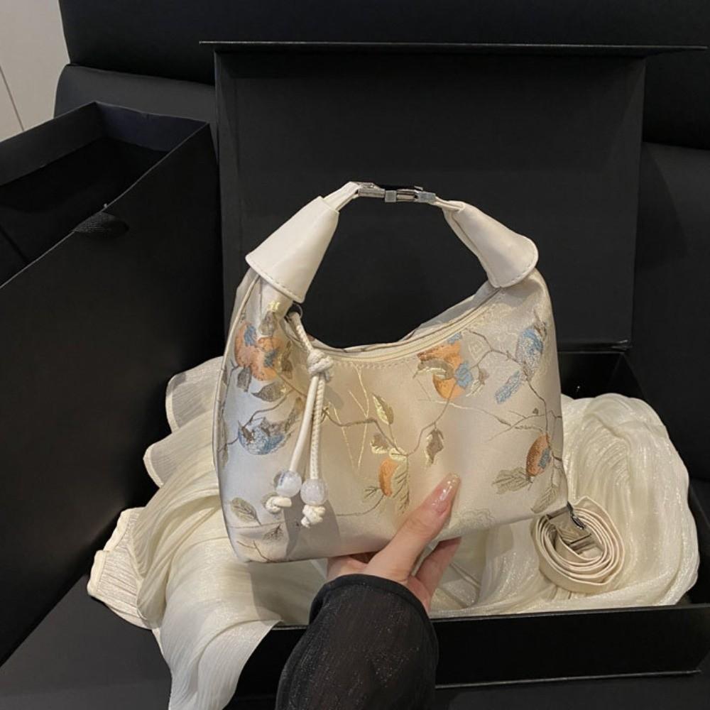 Zipper Chinese Style Handbag Canvas Cheongsam Bag Fashion Pea Purses  Shopping