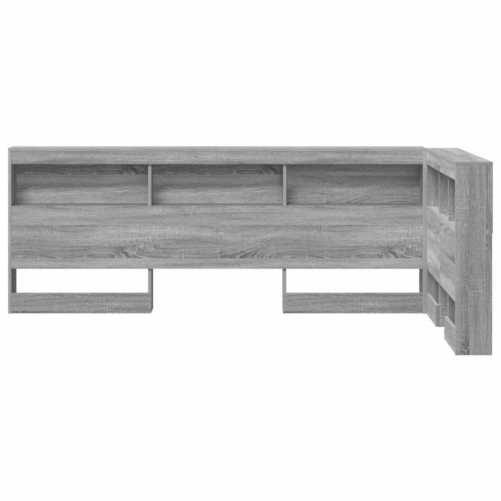 Storage Headboard Gray Sonoma 90 cm Particleboard