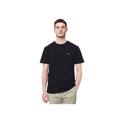 Levis Summer Casual Logo Print Round Neck Short Sleeve T-Shirt Unisex Tops Black 002U3-0001