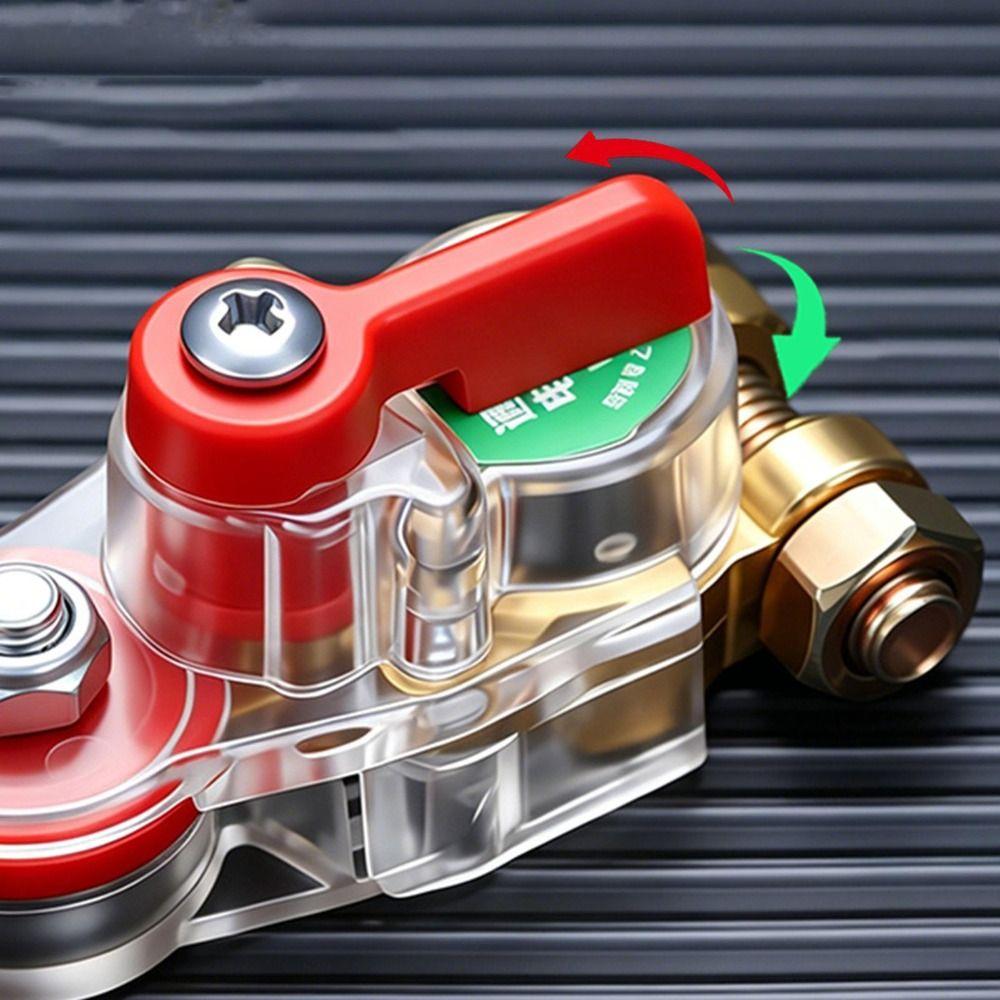 Brass Battery Cut Off Button Rotatable Battery Isolator Switch Vehicle Accessories