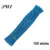 Crafting Gadgets Chenille Stems 100Pcs Glitter Flexible Bendable Plush Tinsel DIY Crafts Kids Educational Craft Supplies Toys Handmade Decorations