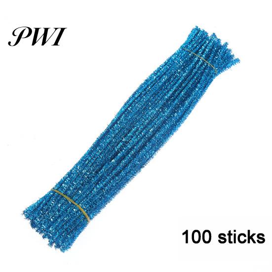 Crafting Gadgets Chenille Stems 100Pcs Glitter Flexible Bendable Plush Tinsel DIY Crafts Kids Educational Craft Supplies Toys Handmade Decorations