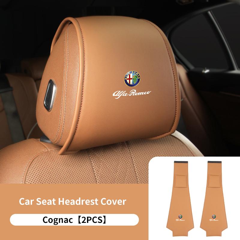 For Alfa Romeo Car Styling Headrest Case Anti-Dirty Dustproof Protective Cover GT Stelvio F1 Brera Volante Tonale Gloria Disco