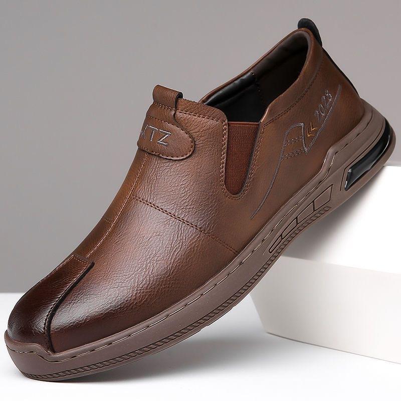 Leather Shoes Men's Spring All-match Trend Casual Shoes Men's Pedal Non-slip