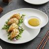 Household Ceramic Plate 6.4 inch New White Spiral Dividing Dining Tableware Europen Solid Underglaze Colour Dumplings Sushi Dish