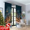 2pcs 2D flat printing Merry Christmas Popular Drapes Christmas Village winter 100% Polyester Without Electricity Birthday Party