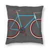 Federa Cuscino Quadrata Bici da Corsa Classica Poliestere Lino Velluto Stampato Cerniera Decorativa Federa Cuscino Decorativo Copricuscino per Casa 18"