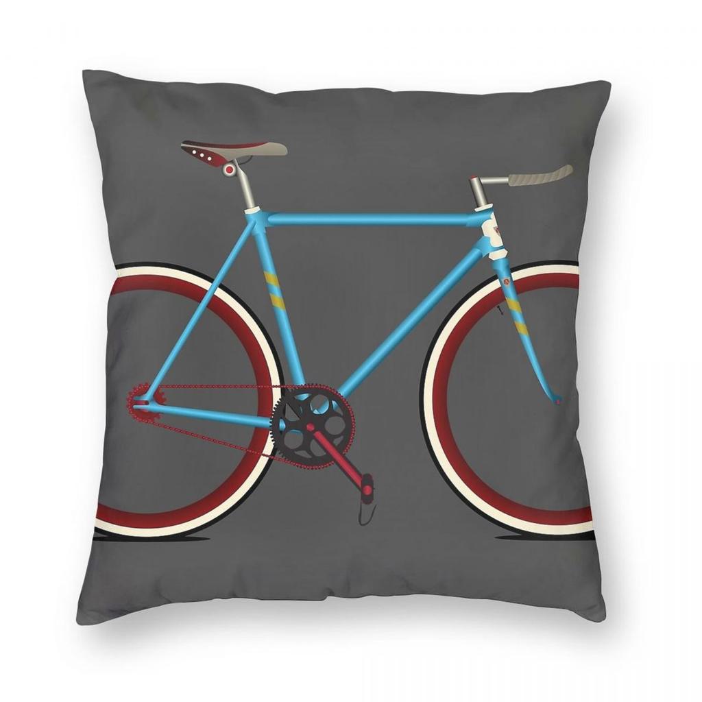 Federa Cuscino Quadrata Bici da Corsa Classica Poliestere Lino Velluto Stampato Cerniera Decorativa Federa Cuscino Decorativo Copricuscino per Casa 18"