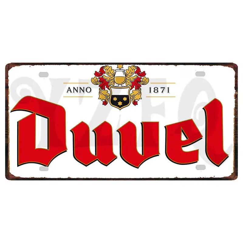 Belgian Beer Metal Sign 6x12 Inch Duvel Jupiler Zot Plate For Wall Home Restaurant Craft Decor 30X15CM DC-1636A