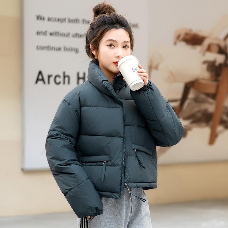New thickened outdoor cold-proof down cotton clothes women's retro loose small short stand-up collar bread clothes batch
