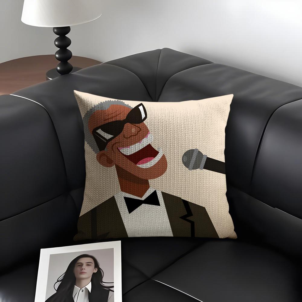 Abstract Cartoon Characters Cushion Cover Natural Linen Organic Fabric DoubleSided Printing Sofa Home Decor Gift Pillow Case