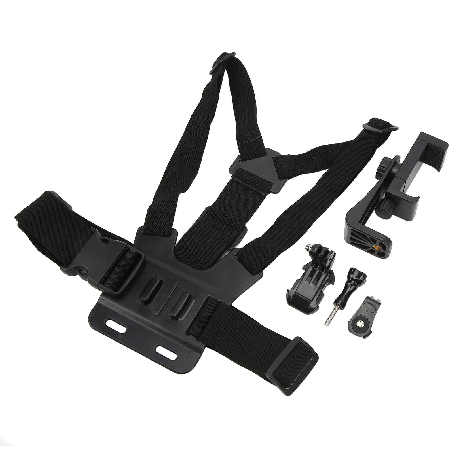 

Chest Mount Harness Strap Adjustable Cellphone Chest Harness Strap with Phone Holder for Live Streaming Outdoor Cycling