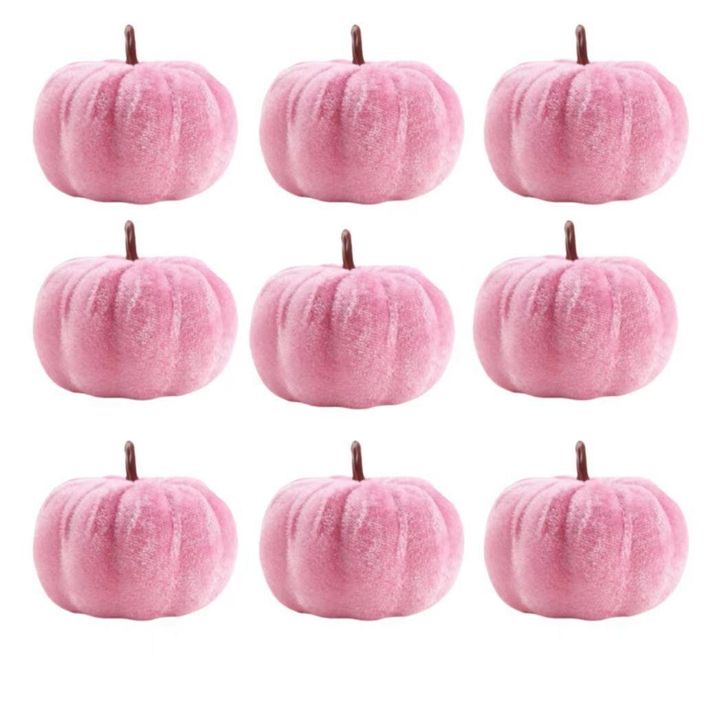 3Pcs Velvety Pumpkin Decoration Artificial Pumpkins For Halloween Christmas Thanksgiving Indoor and Outdoor Decoration
