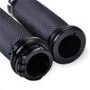 Black CNC 1" Motorcycle Handle Bar Hand Grips For Harley-Davidson Cruiser Chopper