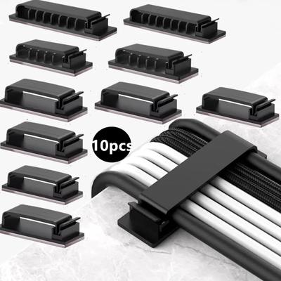 10 Stück Kabel-Organizer, Kabelmanagement, Drahthalter, flexible USB-Kabelaufwicklung, Silikon-Clips für Maus, Tastatur, Kopfhörerschutz