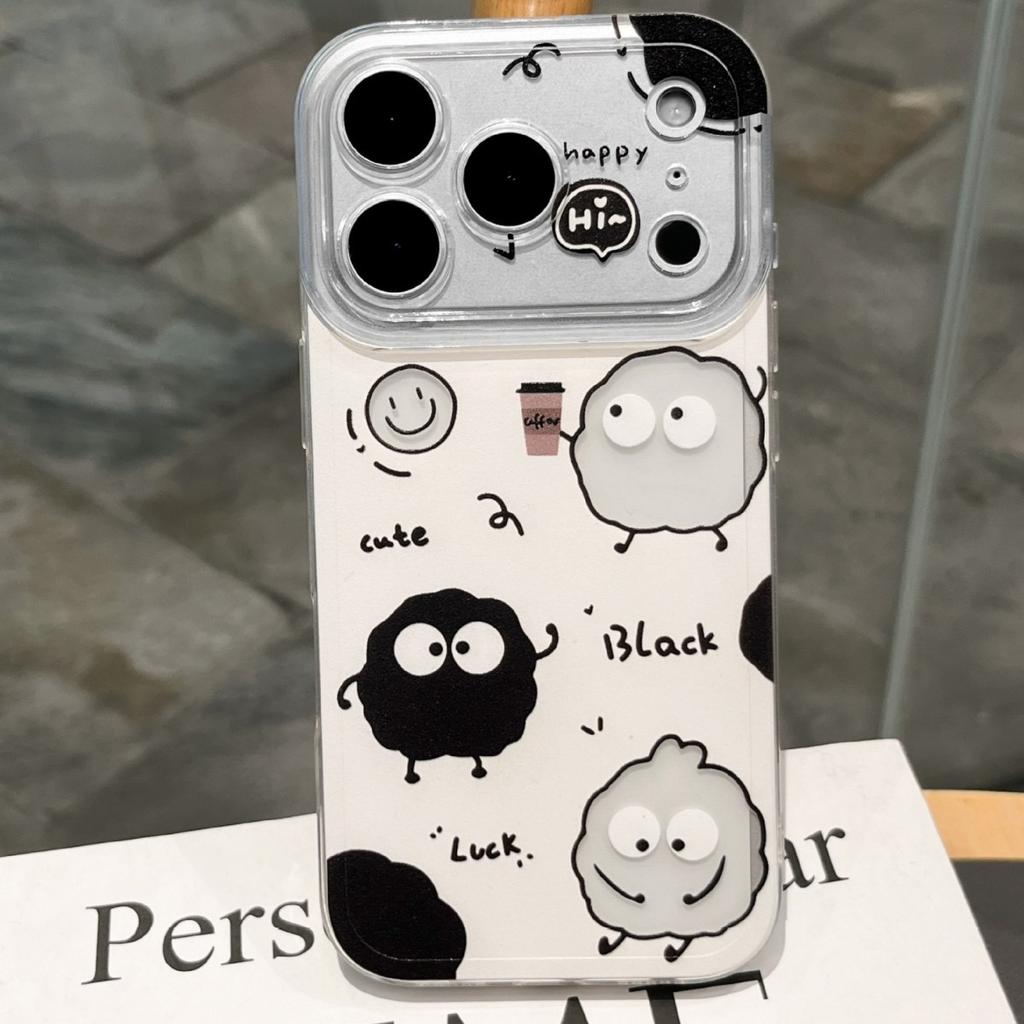 Coffee briquettes apply to Apple 17 cartoon 16promax cute 15iPhone14 lanyard 13 couple mobile phone case