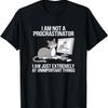 I Am Not a Procrastinator Just Extremely Productive Cat Meme T-Shirt