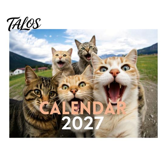 Durable Coil Calendar 2027 Wall Calendar, Decorative Monthly Planner with Metal Twin-Wire Binding for Easy Page Turning And Time Management, Desk Home
